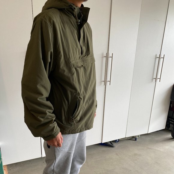 Military Surplus Windbreaker with Zipper Olive Sz. S - Picture 3 of 10